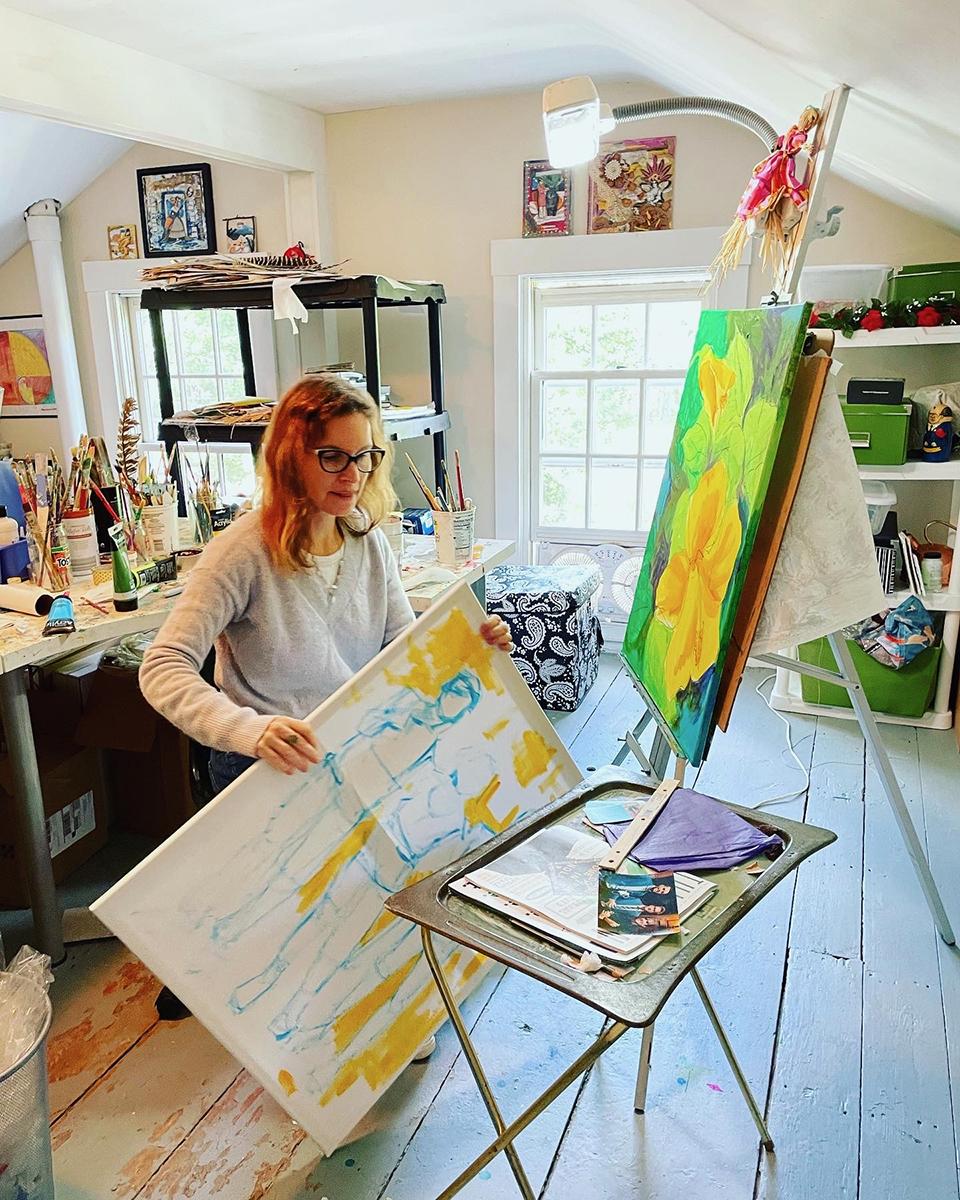 Rebecca Hamilton Stockdill in her studio